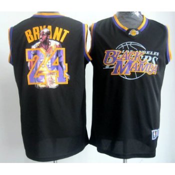 Los Angeles Lakers #24 Kobe Bryant Black Notorious Fashion Jersey