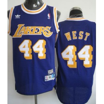 Los Angeles Lakers #44 Jerry West Purple Swingman Throwback Jersey