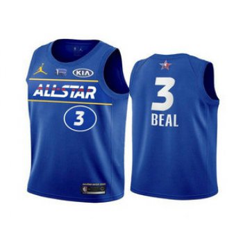 Men's 2021 All-Star Washington Wizards #3 Bradley Beal Blue Eastern Conference Stitched NBA Jersey