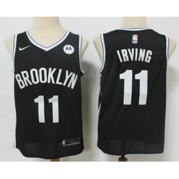 Men's Brooklyn Nets #11 Kyrie Irving Black Nike 2019 New Season Swingman City Edition Jersey With The NEW Sponsor Logo