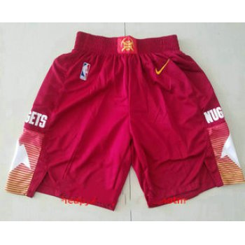 Men's Denver Nuggets Red 2021 City Edition NBA Swingman Shorts