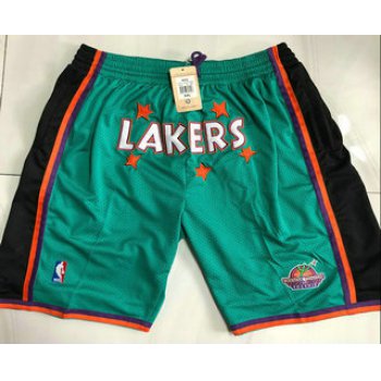 Men's Los Angeles Lakers Green Just Don Swingman Throwback Shorts