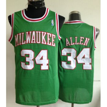 Milwaukee Bucks #34 Ray Allen Green Swingman Throwback Jersey