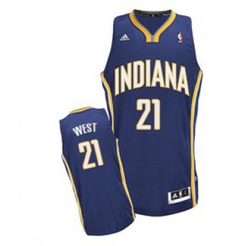 Indiana Pacers #21 David West Navy Blue Swingman Jersey