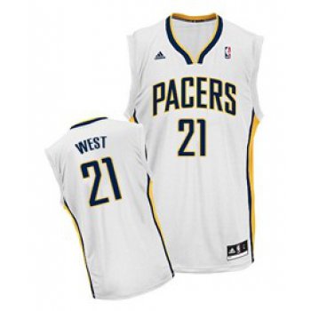 Indiana Pacers #21 David West White Swingman Jersey