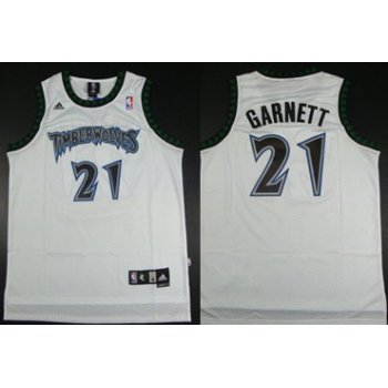 Minnesota Timberwolves #21 Kevin Garnett White Swingman Jersey