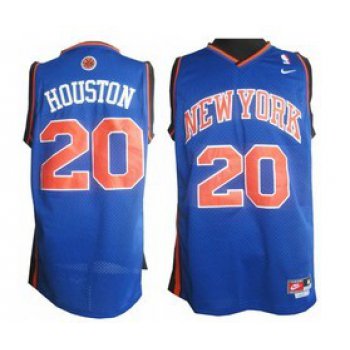 New York Knicks #20 Allan Houston Blue Swingman Throwback Jersey