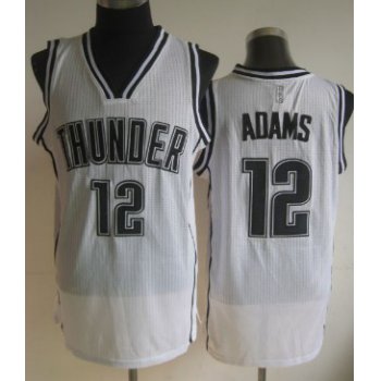 Oklahoma City Thunder #12 Steven Adams White With Black Swingman Jersey