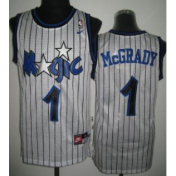 Orlando Magic #1 Tracy McGrady White Swingman Throwback Jersey