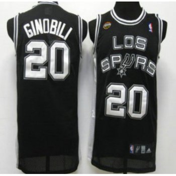 San Antonio Spurs #20 Manu Ginobili Latin Nights Black Swingman Jersey