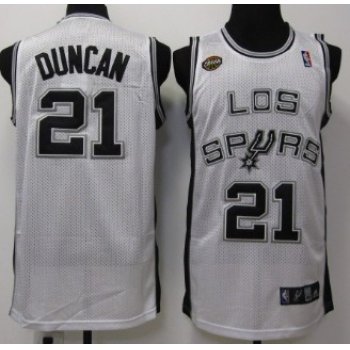 San Antonio Spurs #21 Tim Duncan Latin Nights White Swingman Jersey