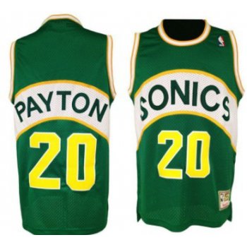 Seattle Supersonics #20 Gary Payton 1994-95 Green Swingman Throwback Jersey