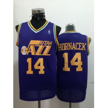 Utah Jazz #14 Jeff Hornacek Purple Swingman Throwback Jersey