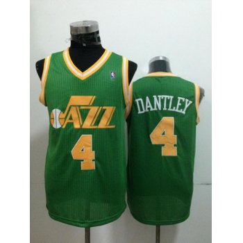 Utah Jazz #4 Adrian Dantley Green Swingman Throwback Jersey