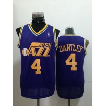 Utah Jazz #4 Adrian Dantley Purple Swingman Throwback Jersey