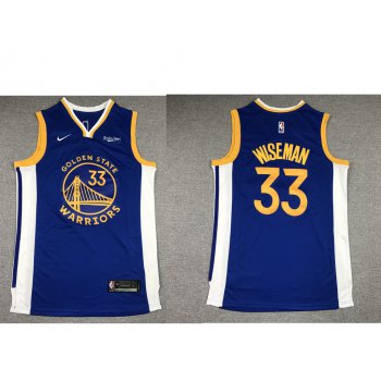 Men's Golden State Warriors #33 James Wiseman Blue 2019 Nike Swingman NEW Rakuten Logo Stitched NBA Jersey