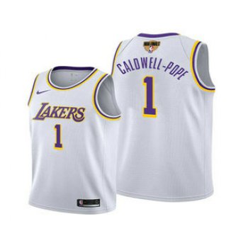 Men's Los Angeles Lakers #1 Kentavious Caldwell-Pope 2020 White Finals Stitched NBA Jersey