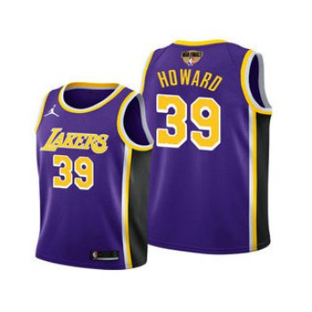 Men's Los Angeles Lakers #39 Dwight Howard 2020 Purple Finals Stitched NBA Jersey