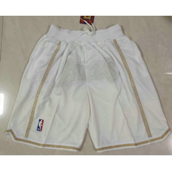 Men's Los Angeles Lakers White MVP Just Don Swingman Throwback Shorts