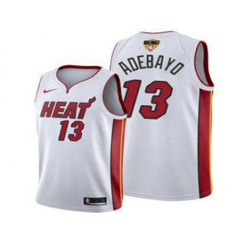 Men's Miami Heat #13 Bam Adebayo 2020 White Finals Bound Association Edition Stitched NBA Jersey