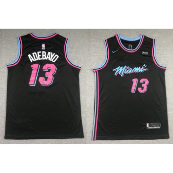 Men's Miami Heat #13 Bam Adebayo Black 2020 Ultimate Software Stitched City Edition Jersey