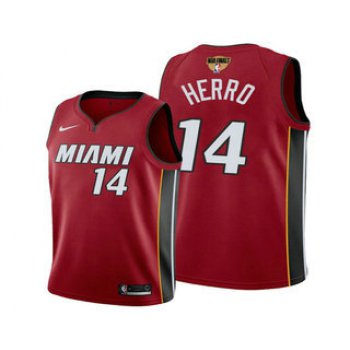 Men's Miami Heat #14 Tyler Herro Red 2020 Finals Bound Association Edition Stitched NBA Jersey