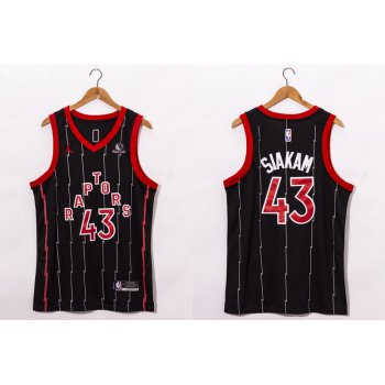 Men's Toronto Raptors #43 Pascal Siakam Black 2021 Brand Jordan City Edition Swingman Jersey With The Sponsor Logo