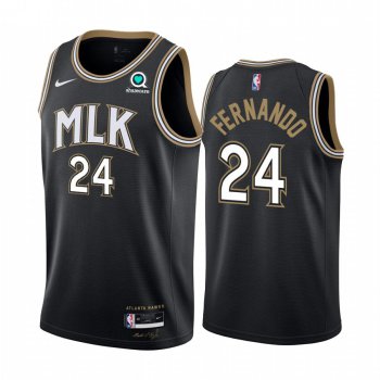 Nike Hawks #24 Bruno Fernando Black NBA Swingman 2020-21 City Edition Jersey