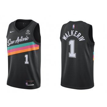 San Antonio Spurs #1 Walker IV Men's Nike 2020 City Edition Swingman Jersey