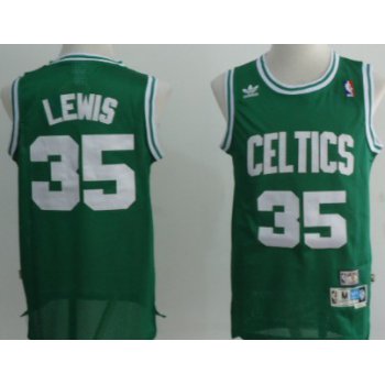 Boston Celtics #35 Reggie Lewis Green Swingman Throwback Jersey