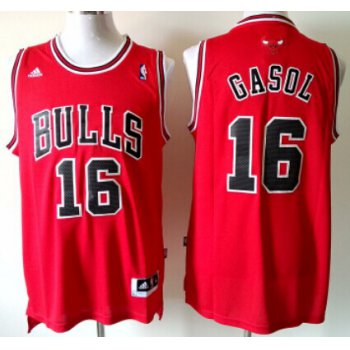 Chicago Bulls #16 Pau Gasol Revolution 30 Swingman Red Jersey