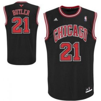 Chicago Bulls #21 Jimmy Butler Black Swingman Jersey