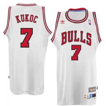 Chicago Bulls #7 Toni Kukoc White Swingman Throwback Jersey