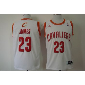 Cleveland Cavaliers #23 LeBron James Revolution 30 Swingman White Jersey