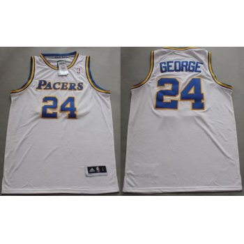 Indiana Pacers #24 Paul George ABA Hardwood Classic Swingman White Jersey