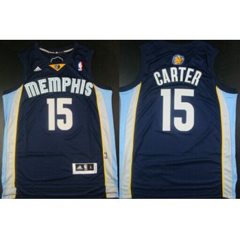 Memphis Grizzlies #15 Vince Carter Revolution 30 Swingman Navy Blue Jersey