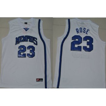 Memphis Tigers #23 Derrick Rose White Jersey