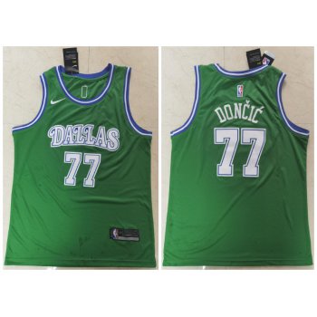 Men's Dallas Mavericks 77 Luka Doncic Green Nike Swingman Jersey