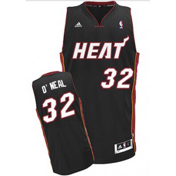 Miami Heat Blank #32 Shaquille O'neal Black Swingman Jersey