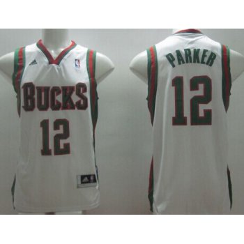 Milwaukee Bucks #12 Jabari Parker Revolution 30 Swingman White Jersey