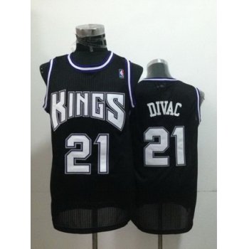 Sacramento Kings #21 Vlade Divac Black Swingman Jersey