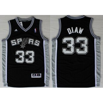 San Antonio Spurs #33 Boris Diaw Revolution 30 Swingman Black Jersey