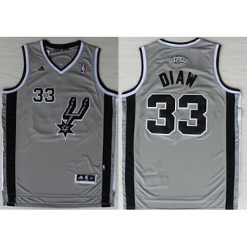 San Antonio Spurs #33 Boris Diaw Revolution 30 Swingman Gray Jersey