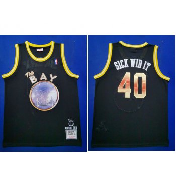 Men's Golden State Warriors #40 Sick Wid It E-40 X Limited Edition Black Jersey