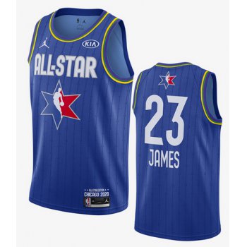 Men's Los Angeles Lakers #23 LeBron James Blue Jordan Brand 2020 All-Star Game Swingman Stitched NBA Jersey