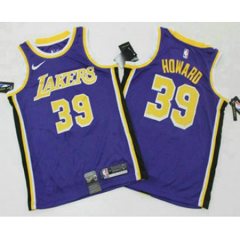 Men's Los Angeles Lakers #39 Dwight Howard Purple 2019 Nike Swingman Printed NBA Jersey