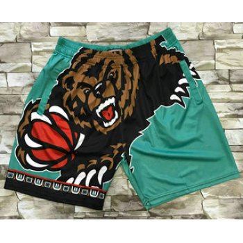 Men's Memphis Grizzlies Light Blue Big Face Mitchell Ness Hardwood Classics Soul Swingman Throwback Shorts