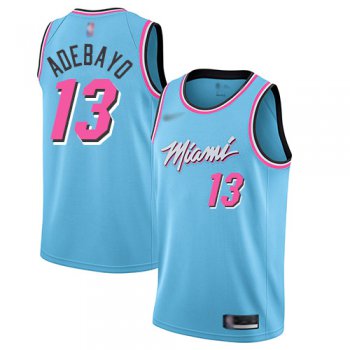 Men's Miami Heat #13 Bam Adebayo Blue Basketball Swingman City Edition 2019-20 Jersey