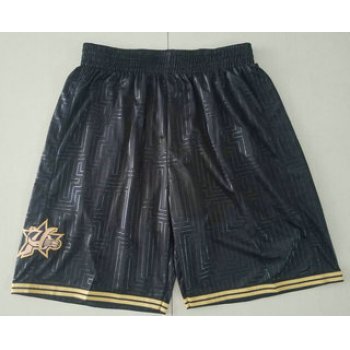 Men's Philadelphia 76ers Black 2000-01 Hardwood Classics Soul Swingman Throwback Shorts