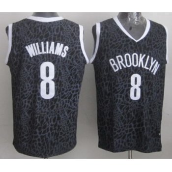 Brooklyn Nets #8 Deron Williams Black Leopard Print Fashion Jersey